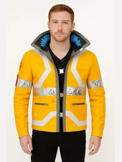 Video Game Cyberpunk 2077 Edgerunners David Martinez Yellow Leather Jacket