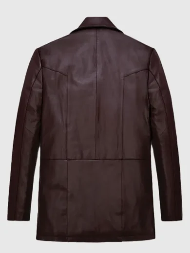 Johnny Depp Donnie Brasco Maroon Leather Blazer Jacket