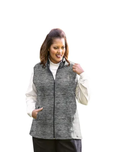 On The Plus Side Lyddie Sleeveless Zip Up Plus Size Fleece Vest