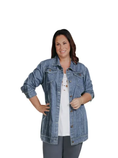On The Plus Side Rydel Denim Plus Size Jacket