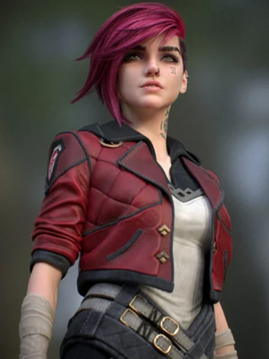 Vi Arcane Tv Series Marron Leather Quilted Jacket