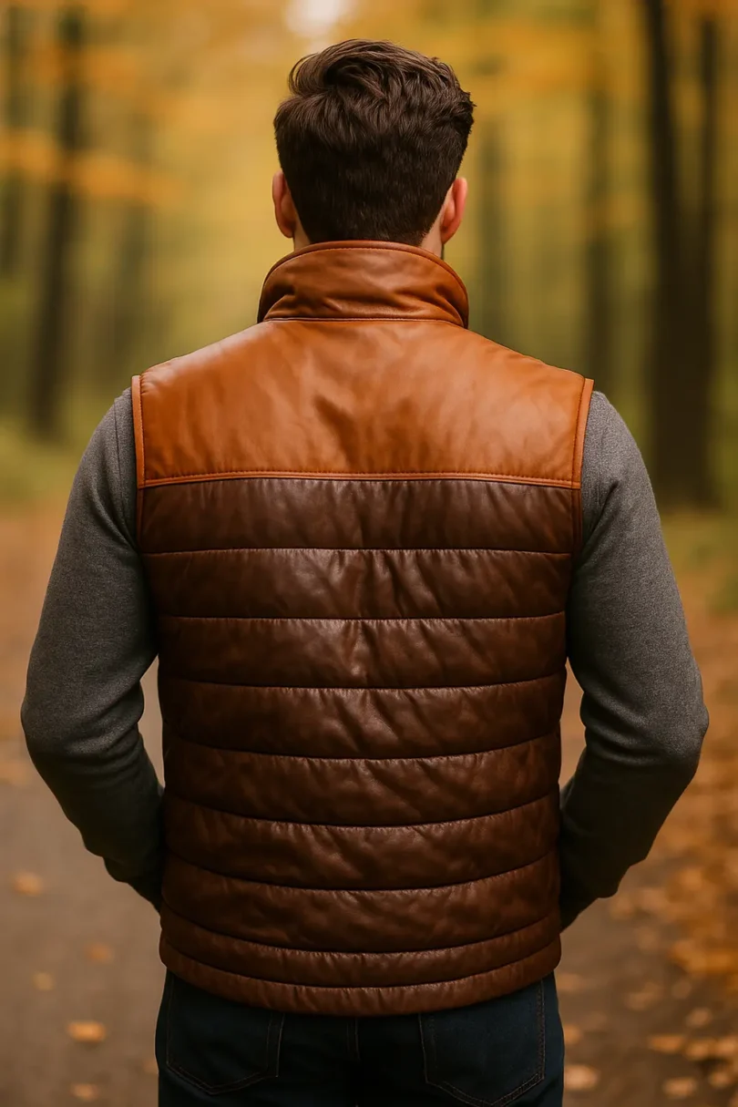 Bridger Leather Down Vest back
