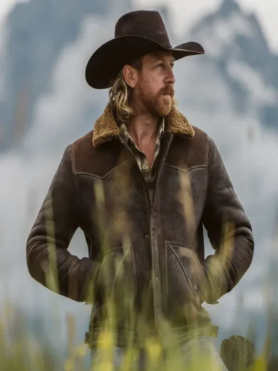NewBrownJackson Shearling Leather Jacket