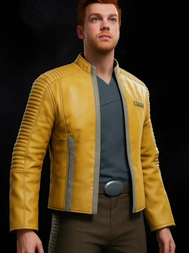 Star Wars Jedi Survivor Cal Kestis Yellow Leather Jacket