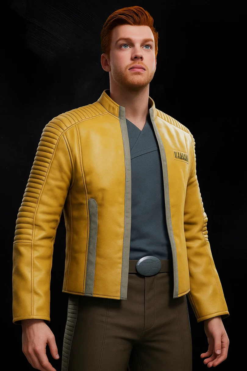 Star Wars Jedi Survivor Cal Kestis Yellow Leather Jacket