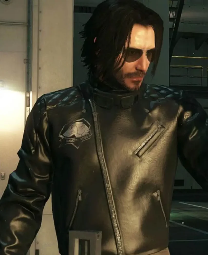 Video Game Cyberpunk 2077 Johnny Silverhand Biker Black Leather Jacket