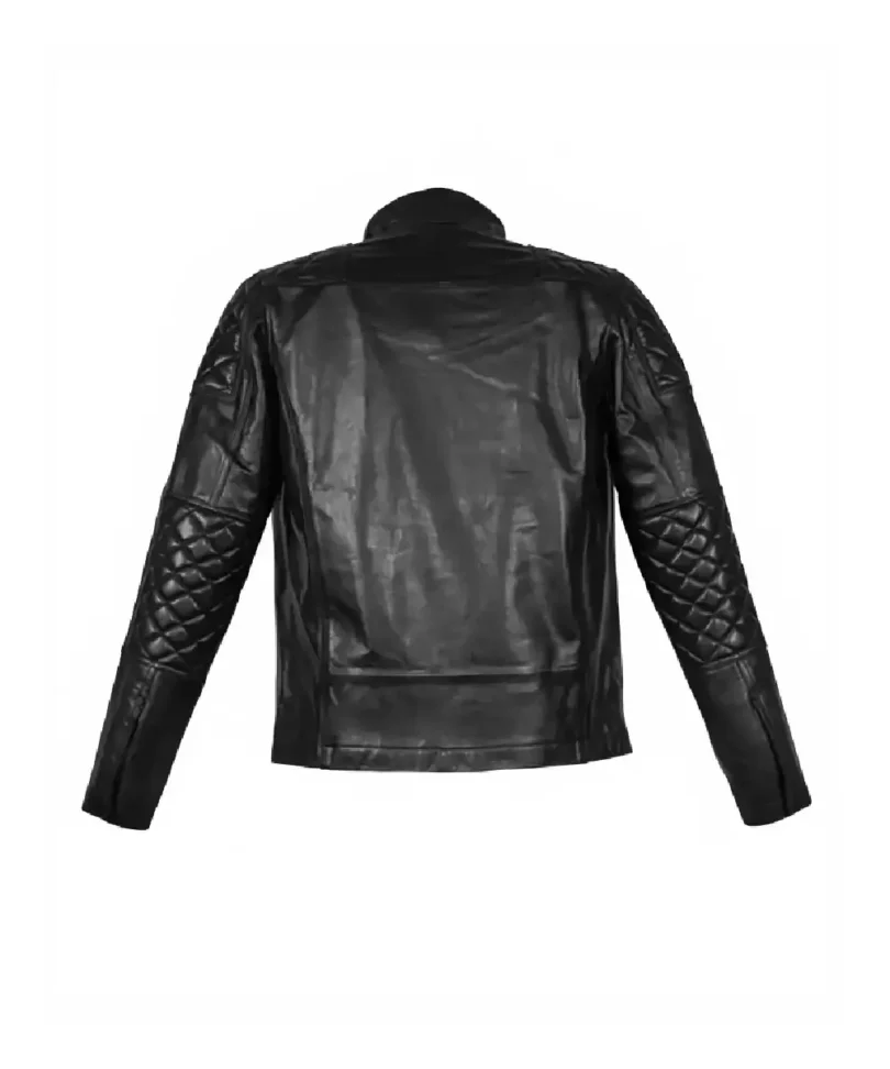 Video Game Cyberpunk 2077 Johnny Silverhand Biker Black Leather Jacket