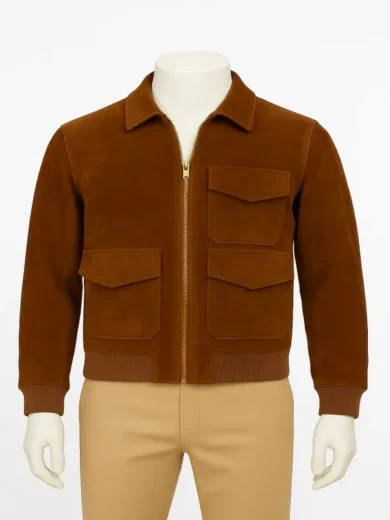 Eddie Redmayne The Day of the Jackal Brown Bomber Jacket