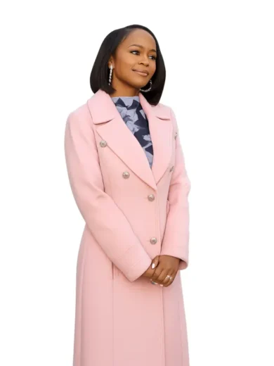 Grosse Pointe Garden Society S01 Catherine’s pink Overcoat
