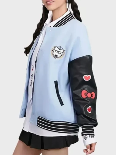 XO Kitty Hello Kitty Blue Wool Varsity Jacket