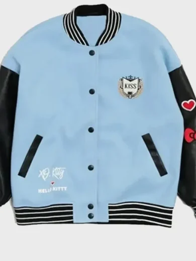 XO Kitty Hello Kitty Blue Wool Varsity Jacket