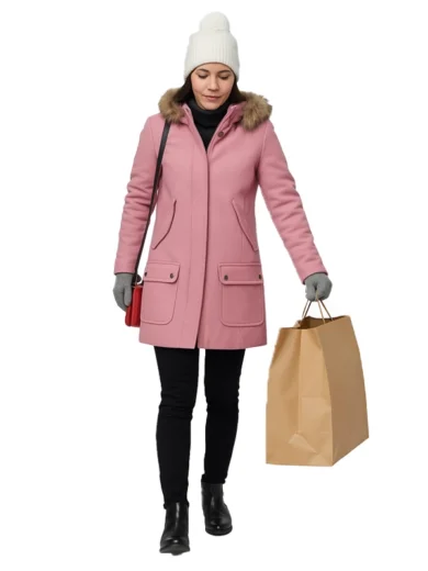 Jackie Howard My Life with the Walter Boys Pink Parka Coat 1