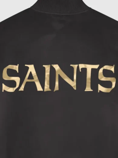 Starter Black New Orleans Saints Satin Full-Snap Starter Jacket
