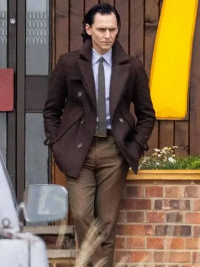 Loki S02 Tom Hiddleston Brown Peacoat 1