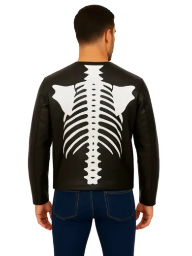 Men Skeleton Vanson Leather Jacket back