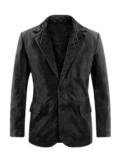 Mens-Black-Quilted-Style-Leather-Blazer