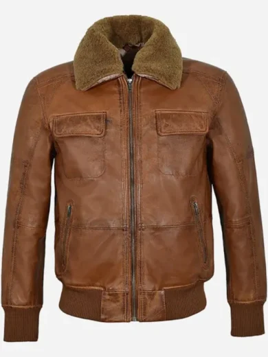 Keyboard Style Black Leather Jacket