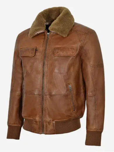 Keyboard Style Black Leather Jacket