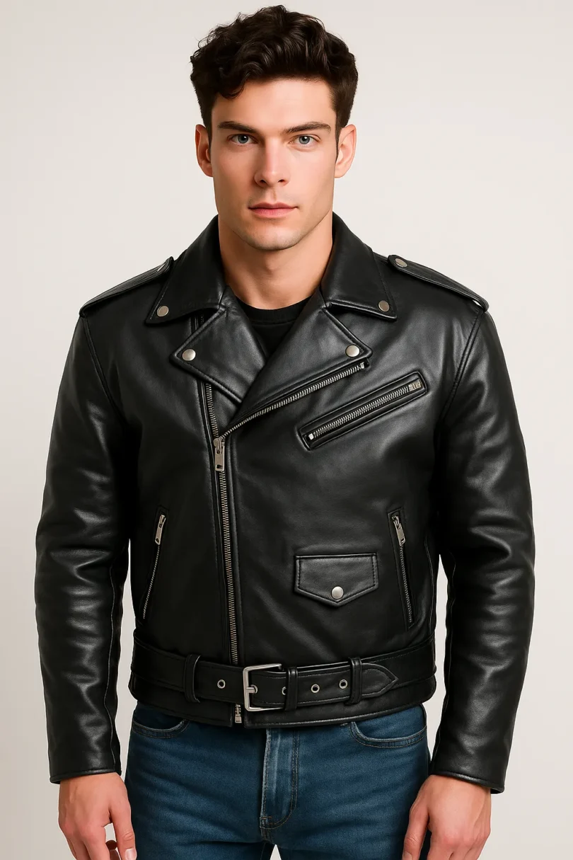WWE Triple H Denim Leather Jacket - Image 3