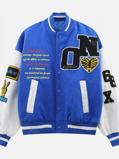 Zero Fighter Dinosaur Skeleton T-Rex Letterman Jacket