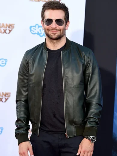 Bradley Cooper Bomber Leather Jacket