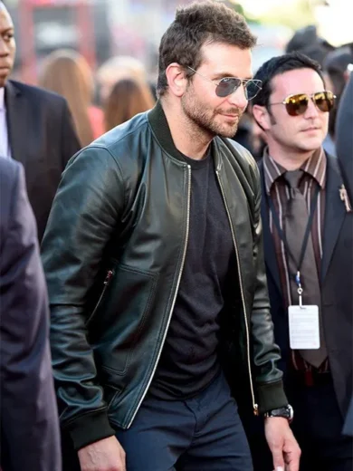 Bradley Cooper Bomber Leather Jacket