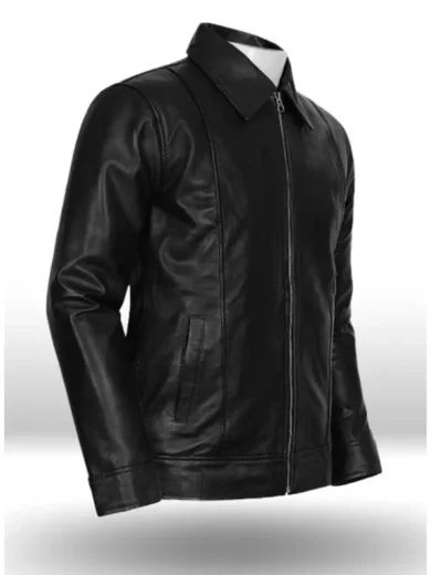 Californication Hank Moody Season 5 Leather Jacket front
