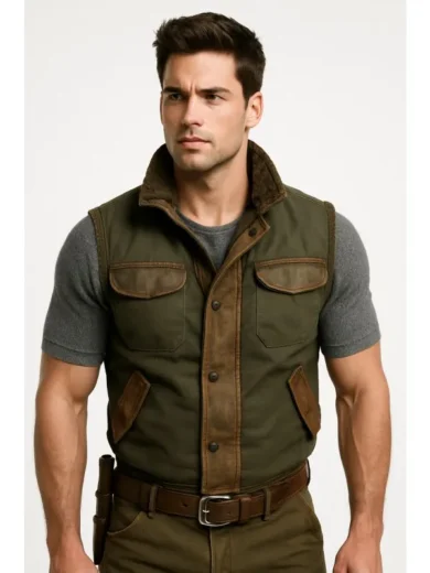 Dwayne Johnson Jumanji 2 Leather Vest