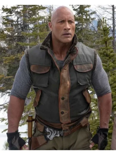 Dwayne Johnson Jumanji 2 Leather Vest