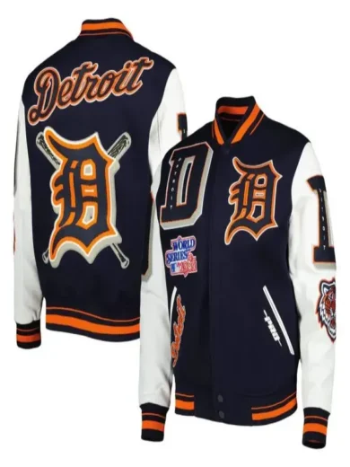 Men’s Detroit Tigers Mash Up Logo Varsity Full-zip Jacket