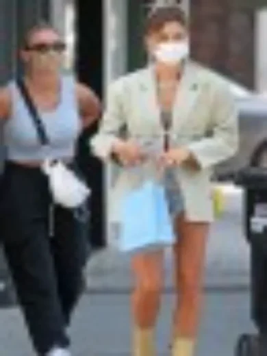 Hailey Baldwin Fashion Suit Jacket Streetwear