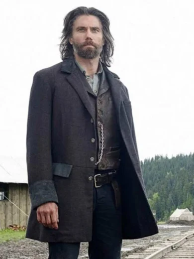 Hell On Wheels Cullen Bohannon Black Wool Coat