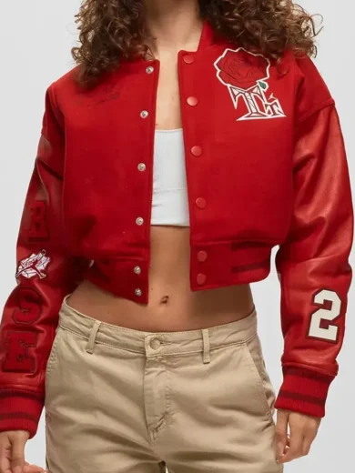 Teyana Taylor Rose Red Varsity Jacket