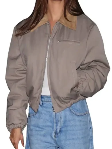 Hailey Bieber Beverly Hills Beige Jacket