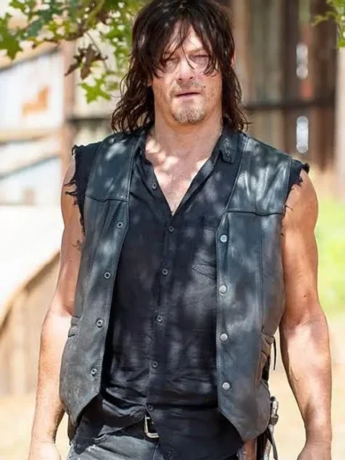 The Walking Dead Daryl Dixon Angel Wings Leather Vest