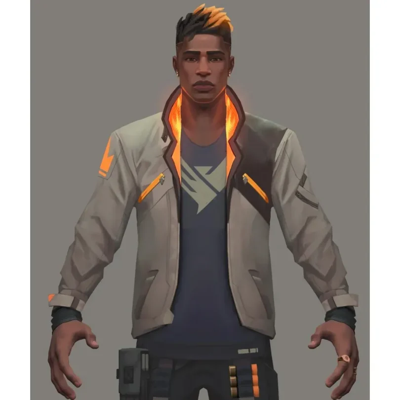 Valorant Phoenix Video Game Leather Jacket