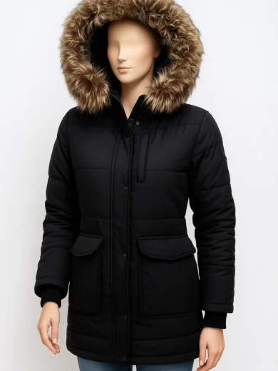 Women Superdry Everest Black Bomber Jacket