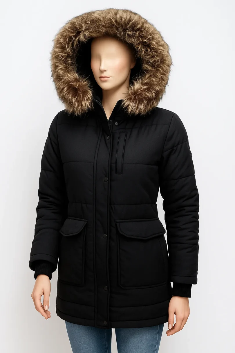 Women Superdry Everest Black Bomber Jacket