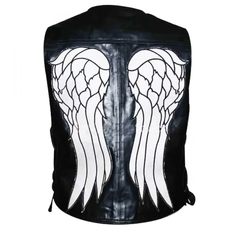 The Walking Dead Daryl Dixon Angel Wings Leather Vest