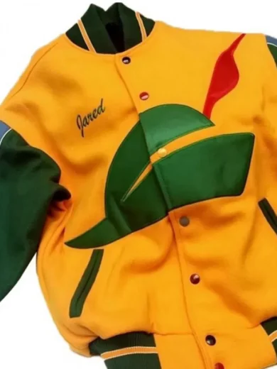 Yellow Black Utah Jazz Renegade Varsity Satin Jacket
