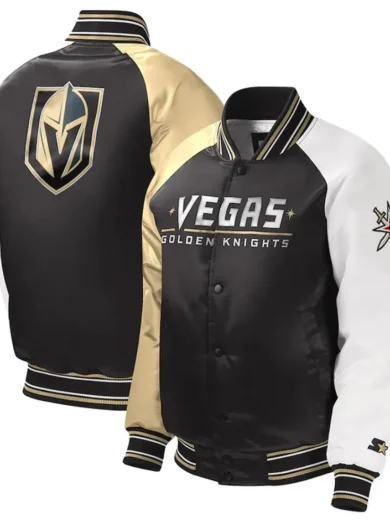Yellow Black Utah Jazz Renegade Varsity Satin Jacket
