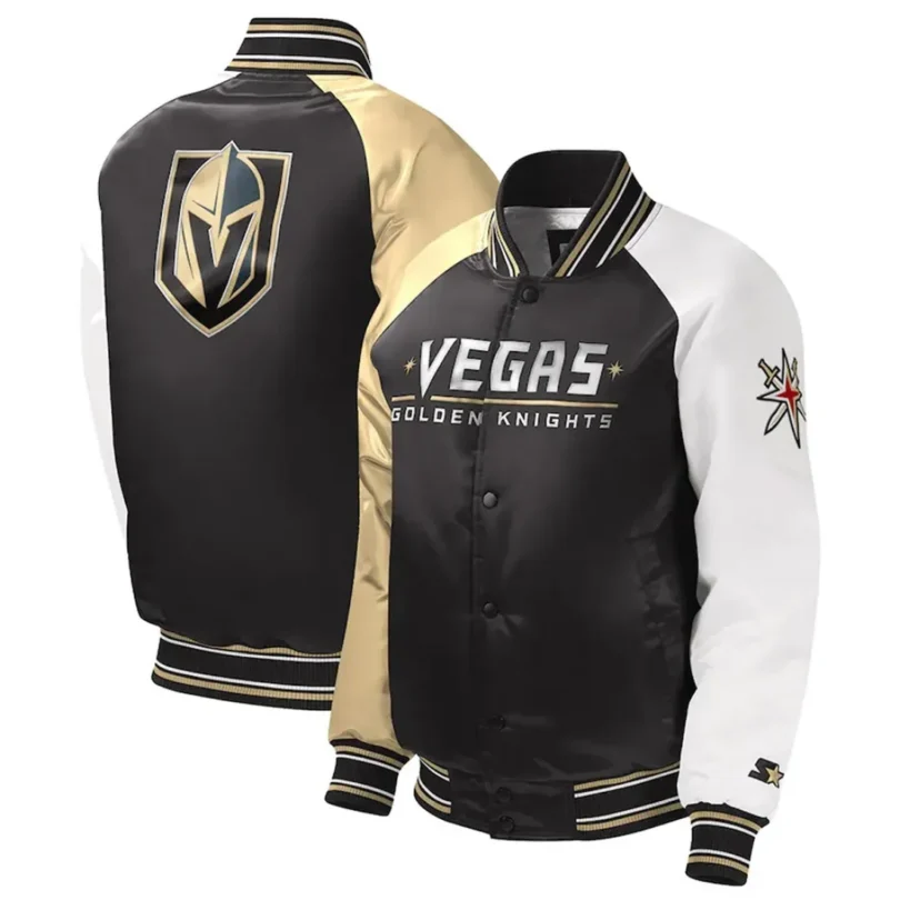 Yellow Black Utah Jazz Renegade Varsity Satin Jacket