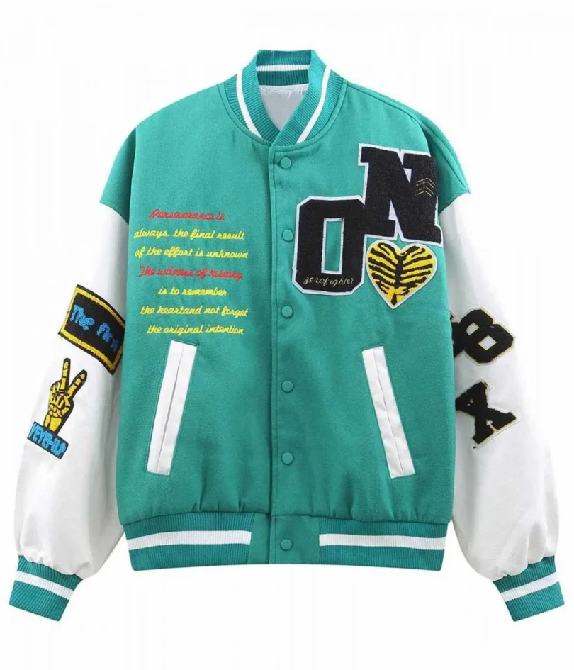 Zero Fighter Dinosaur Skeleton T-Rex Letterman Jacket