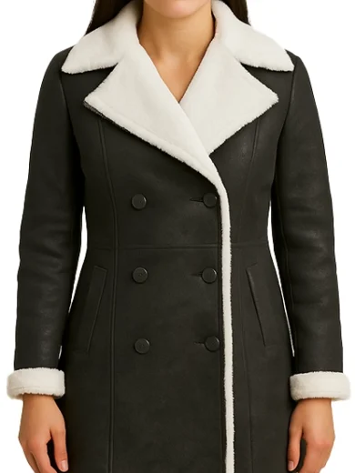 Amie-–-Black-Double-Breasted-Shearling-Coat