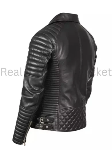 Armand Black Leather Biker Jacket