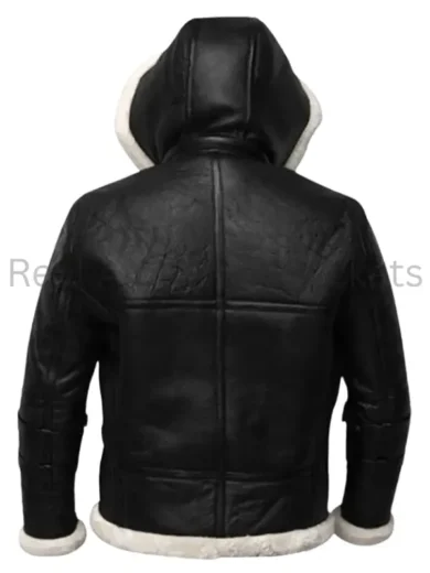 B3 Aviator Hoodie Jacket - B3 Shearling Pilot Fur Jacket