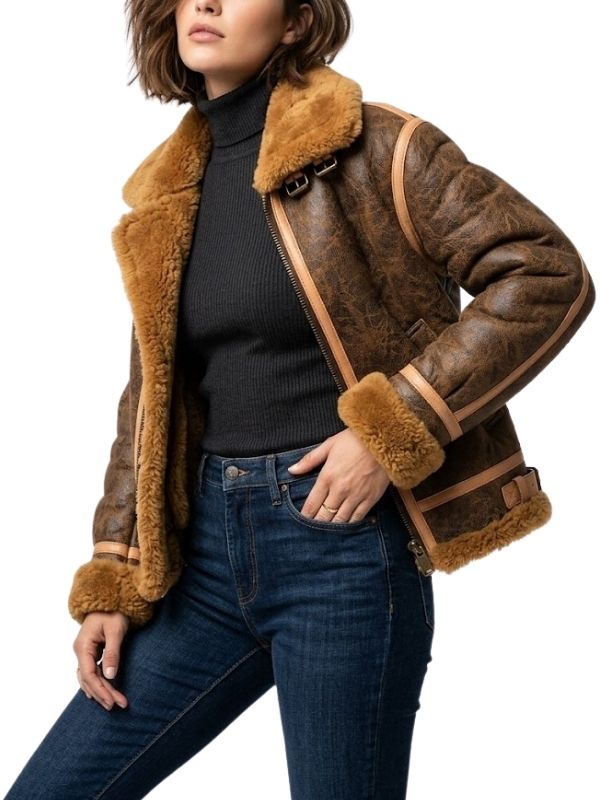 B3 Bomber Aviator Shearling Jacket