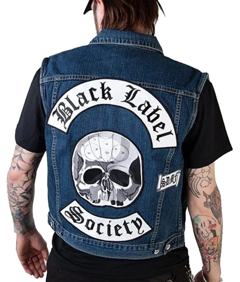 Black Label Society Denim Vest - Image 2