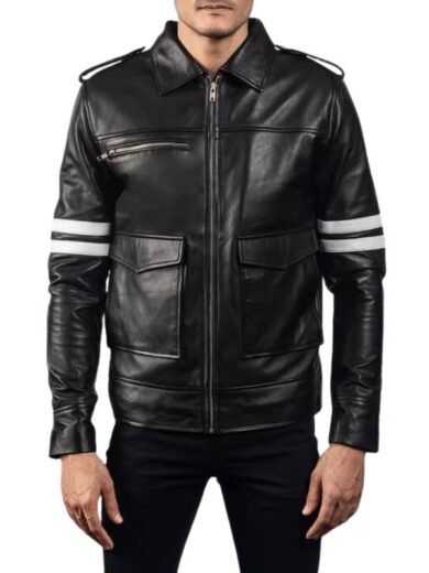 Black Modern Leather Jacket