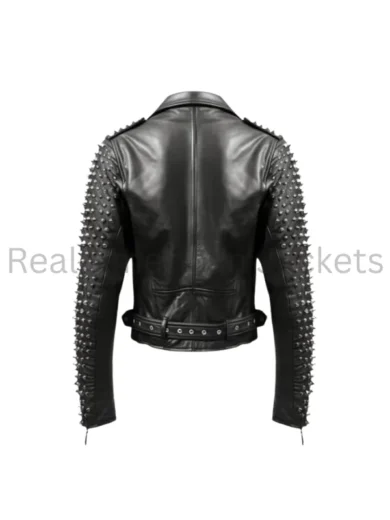 Black Studded Leather Jacket